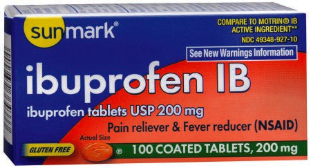 McKesson sunmark Pain Relief 200 mg Strength Ibuprofen Tablet 100 per Bottle - 49348019610