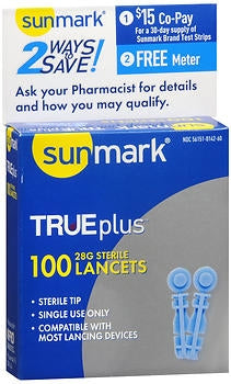 McKesson sunmark TRUEplus Lancet Twist Top Lancet Needle 28 Gauge Twist Top - 56151014260