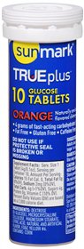 McKesson sunmark TRUEplus Glucose Supplement 10 per Bottle Chewable Tablet Orange Flavor - 56151161011