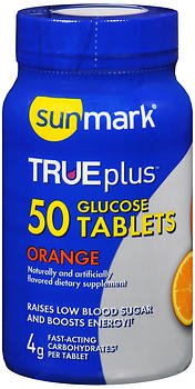 McKesson sunmark TRUEplus Glucose Supplement 50 per Bottle Chewable Tablet Orange Flavor - 56151161051
