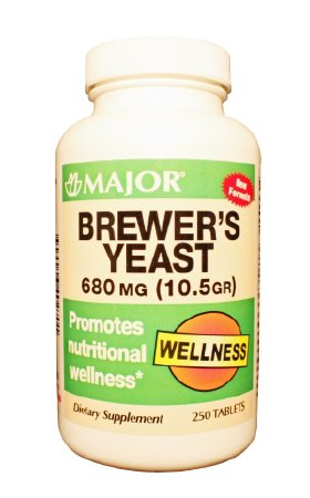 Major Pharmaceuticals Major Dietary Supplement Yeast Extract 680 mg Strength Tablet 250 per Carton - 904640270