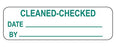 Health Care Logistics Indeed Pre-Printed Label Warning Label Cleaned-Checked White 3/4 X 2-1/2 Inch - 17634