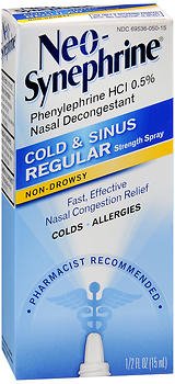 Bayer Neo-Synephrine Sinus Relief 0.5% Strength Nasal Spray 15 mL - 69536005015