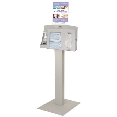 Bowman - Hygiene Dispensing Station BOWMAN Floor Stand Quartz Beige 18.00 X 18.00 X 59.10 Inch Aluminum / Cold Rolled Steel / PETG Plastic - Bowman Manufacturing - BD101-0012