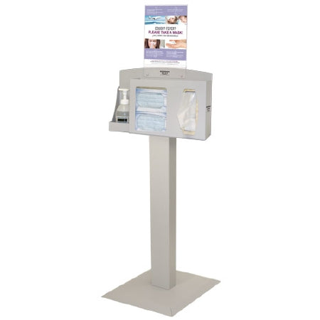 Bowman - Hygiene Dispensing Station BOWMAN Floor Stand Quartz Beige 18.00 X 18.00 X 59.10 Inch Aluminum / Cold Rolled Steel / PETG Plastic - BD101-0012