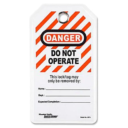 Uline - Warning Tag With Caution Black / Orange / White 3-1/8 X 5-3/4 Inch 3-1/8 X 5-3/4 Inch Polyester 12 per Pack - S-18245
