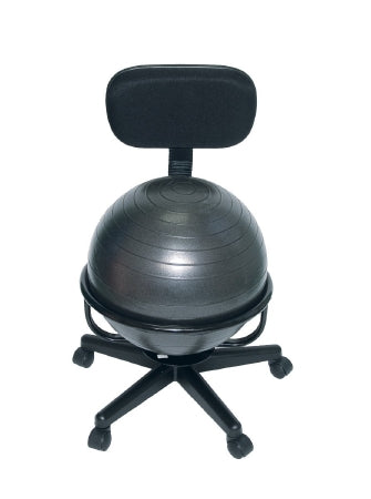 CanDo - Ball Chair with Back Black One Size Fits Most - 30-1791