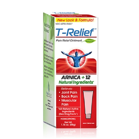 Medinatura T-Relief Topical Pain Relief 1X - 3X - 4X - 2X Strength Aconitum Napellus / Arnica Montana / Baptisia Tincoria / Belladonna Ointment 50 Gram - 1900515