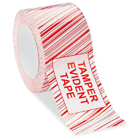 Uline - Pre-Printed Label Warning Label Red / White Tape Strip Patterned 2 X 110 Yards - S-9926