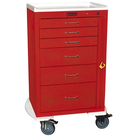 Mini24 - Emergency Cart 22 X 29.25 X 42.75 Inch (3)-3 Inch, (2)-6 Inch, (1)-9 Inch Drawer Configuration, 16.75 X 18.5 Inch Internal Drawer - 4256B