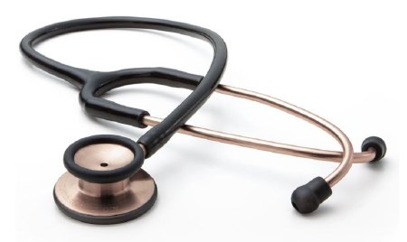 American Diagnostic Corp Adscope 603 Classic Stethoscope Copper Finish / Black Tubing 1-Tube 22 Inch Tube Double Sided Chestpiece - 603COP