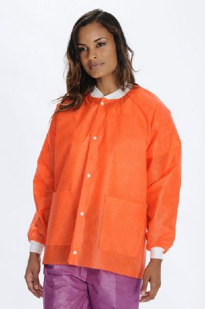 Valumax International Lab Jacket Valumax Extra-Safe Orange X-Large Hip Length Limited Reuse - 3630ORXL