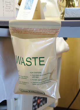 Unimed - Midwest Stick-On Trash Bag 1.4 Quart Beige LLDPE 2.00 Mil. 9 X 10 Inch Adhesive Strip Flat Pack - BWB142325