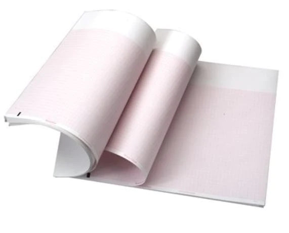Nikomed USA - Diagnostic Recording Paper Thermal Paper 8-1/2 X 11 Inch Z-Fold Red Grid - NIK-1148473