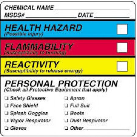 Precision Dynamics Pre-Printed Label Warning Label Chemical Name Msds# Date Health Hazard Possible White 2-1/4 X 2-1/4 Inch - 59701785