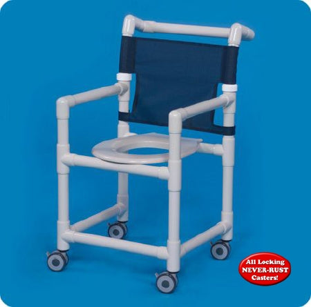IPU Original Shower Chair Fixed Arm PVC Frame Mesh Back - SC9200