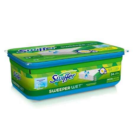 Swiffer Sweeper Wet - Saturated Wet Mop Pad Bound Edge White Cloth Disposable - PGC95531CT