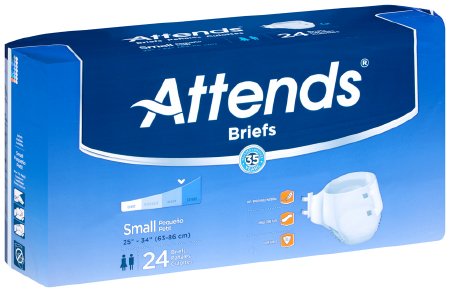 Attends Healthcare Products Attends Adult Incontinent Brief Tab Closure Small Disposable Heavy Absorbency - BRBX15
