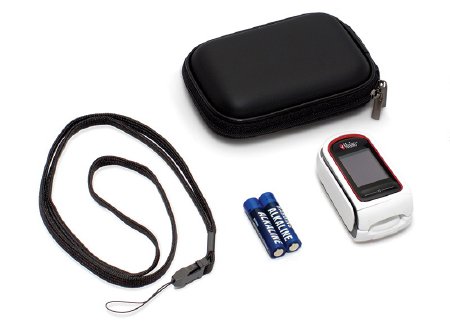 MightySat - Fingertip Pulse Oximeter Battery Operated Audible and Visual Alarm - 9709