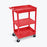 Luxor Utility Cart 18 X 24 X 36.25 Inch 3 Shelves Red - RDSTC121RD