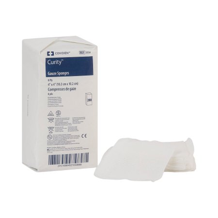 Curity - USP Type VII Gauze Sponge Cotton 8-Ply 4 X 4 Inch Square NonSterile - 2556-
