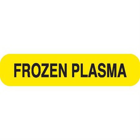 Market Lab - Pre-Printed Label Laboratory Use Yellow Paper FROZEN PLASMA Black Temperature Control 37-100 X 11-31/50 Inch - 6778