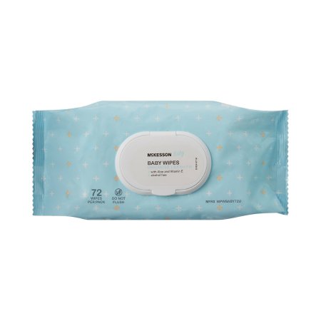 McKesson - Baby Wipe Soft Pack Aloe / Vitamin E Unscented 72 Count - WPWBABY72U