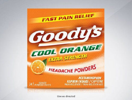 Med-Tech Products Goody's Extra Strength Pain Relief 325 mg - 500 mg - 65 mg Strength Acetaminophen / Aspirin / Caffeine Powder 24 per Box - 4203710298