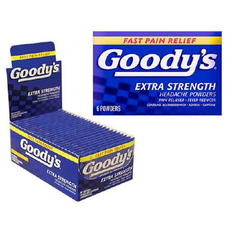 Med-Tech Products Goody's Extra Strength Pain Relief 260 mg - 520 mg - 32.5 mg Strength Acetaminophen / Aspirin / Caffeine Powder 6 per Box - 4203710367