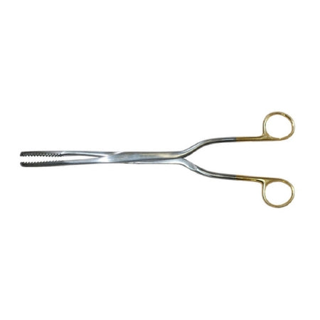 MedGyn - Obstetrical Forceps Fink 10-1/2 Inch Length Surgical Grade Stainless Steel NonSterile NonLocking Finger Ring Handle Slightly Curved 13 mm Jaws with Concave Tips - 031176