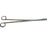 MedGyn - Placenta Forceps Hern-Kelly 12 Inch Length Surgical Grade Stainless Steel NonSterile NonLocking Finger Ring Handle Slightly Curved 19 mm Serrated Fenestrated Oval Jaws - 031145