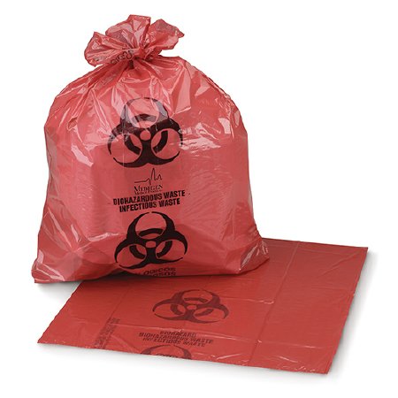 Medegen Medical Products - Biohazard Waste Bag 7 to 10 gal. Red Bag Polyethylene 23 X 23 Inch - F116BX