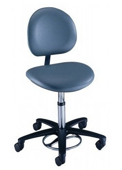 The Brewer Company Millennium Series Surgeon Stool Contoured Backrest Pneumatic Height Adjustment 5 Casters Cocoa - 21340B-PR51