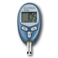 Abbott FreeStyle Lite Blood Glucose Meter Kit 5 Seconds Stores Up To 400 Results, 7-, 14-, and 30-Day Averaging No Coding - 99073070805