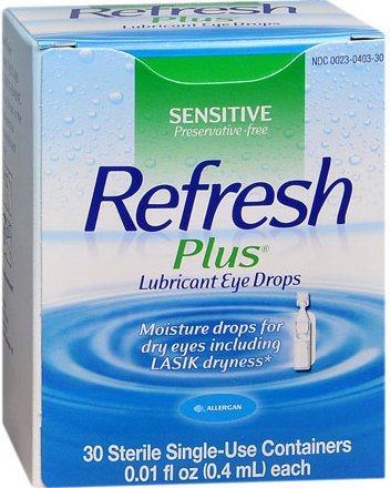 Allergan Pharmaceutical Refresh Plus Eye Lubricant 0.01 oz. Eye Drops - 23040370