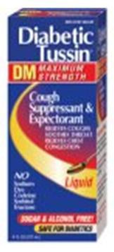 Health Care Products Diabetic Tussin DM Cold and Cough Relief 400 mg - 20 mg / 10 mL Strength Liquid 4 oz. - 61787006404