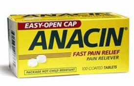 Anacin - Pain Relief 200 mg Strength Aspirin Tablet 100 per Bottle - 63736020045