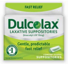 Dulcolax - Laxative Suppository 8 per Box 10 mg Strength Bisacodyl USP - 68142102102