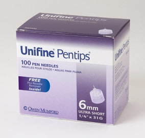 Owen Mumford Unifine Pentips Insulin Pen Needle Without Safety 31 Gauge 6 mm - 8470359001