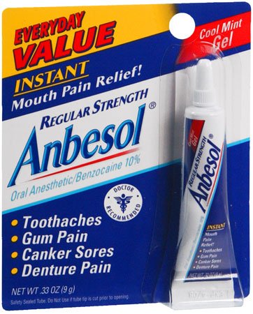 Pfizer Anbesol Oral Pain Relief Oral Gel 0.25 oz. Tube - 573021825
