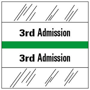 Tabbies  Admission Index Tabs & Chart Divider Sheets- 1-1/2"H x 1-1/2"W, 100 per Pack