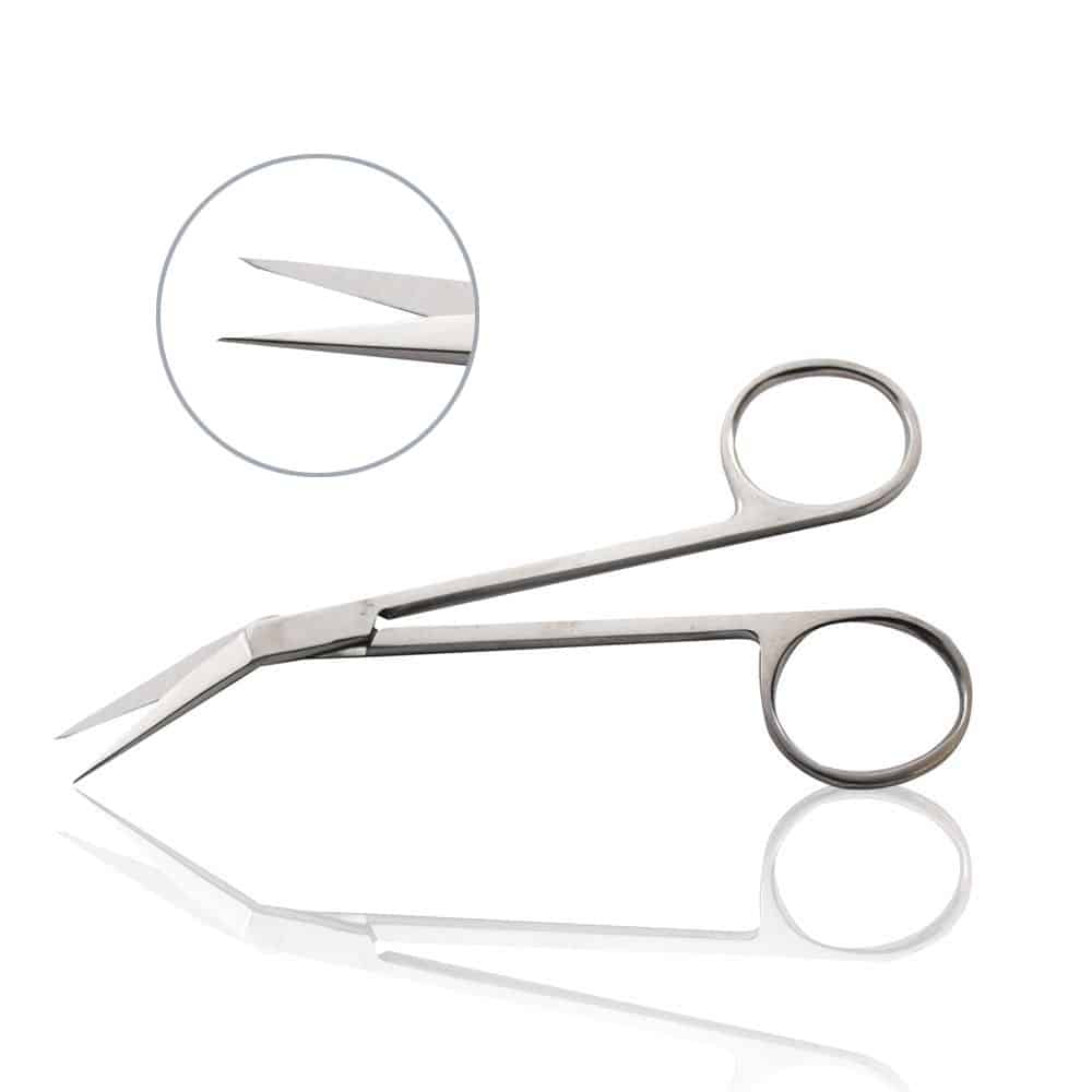 Mopec Scissors, Iris, Angled, 4.5″