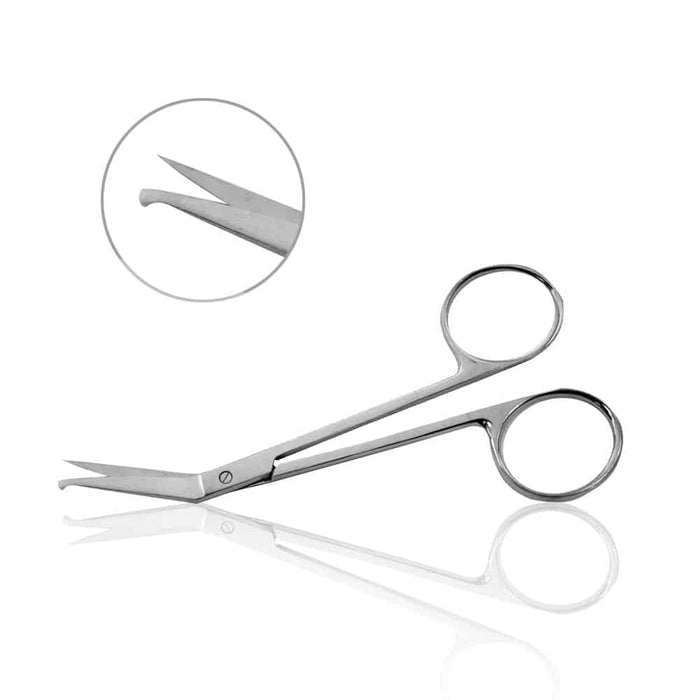Mopec Scissors, Iris, Angled, Sharp/Probe
