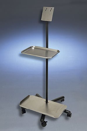 Aaron - Mobile Stand 2 Trays Five Leg Base 12 Inch Extension - A812-C