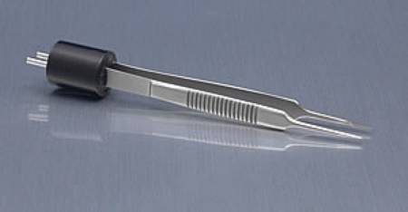 Bovie - Bipolar Forceps McPherson 3-1/2 Inch Length Surgical Grade Stainless Steel NonSterile NonLocking Thumb Handle Straight Micro 0.5 mm Tips - A845