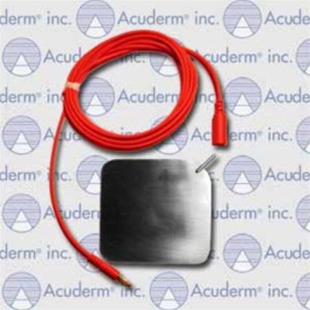 Acuderm Patient Grounding Plate 5 X 8 Inch, with 8 Foot L Cord - AS2GPC