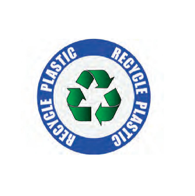 Healthmark Floor Signs "Recycle Plastic Floor" - 24" x 24" in - HMK-FS-RECPLAS