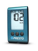 Wavesense Presto - Blood Glucose Meter 3 to 12 Second Results Stores Results 7 , 14 and 30 Day Averaging No Coding Required - 8000-02649