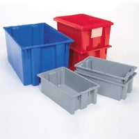 Akro-Mils Nest & Stack Tote Gray Industrial Grade Polymers 6 X 11 X 18 Inch - 35180GREY