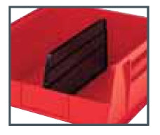 Akro-Mils Akrobins Bin Length Divider AkroBins 14-3/16 Inch Black Polypropylene - 40260